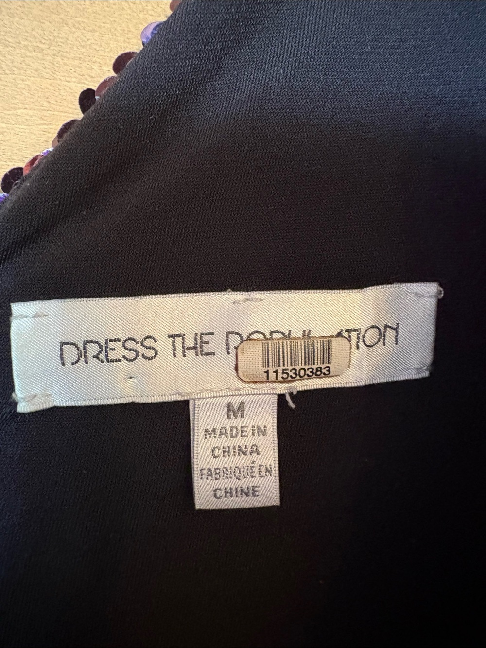 Dress the Population Zoe Like New Iridescent Purple-Blue Sequin Mini Dress M - Picture 3 of 9